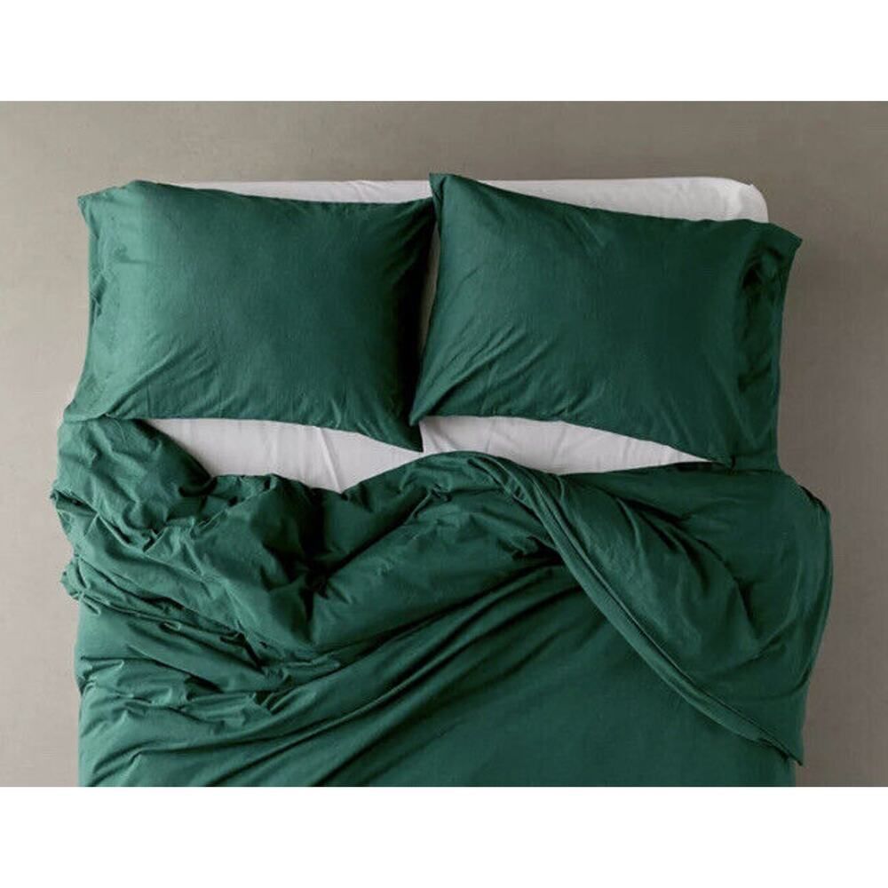 Urban Outfitters T-Shirt Jersey Standard Shams Set of 2 Dark Green